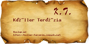 Küller Terézia névjegykártya